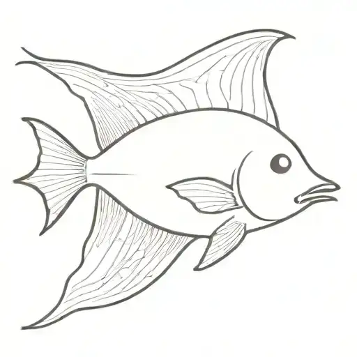 Side Profile Of An Adult Batfish