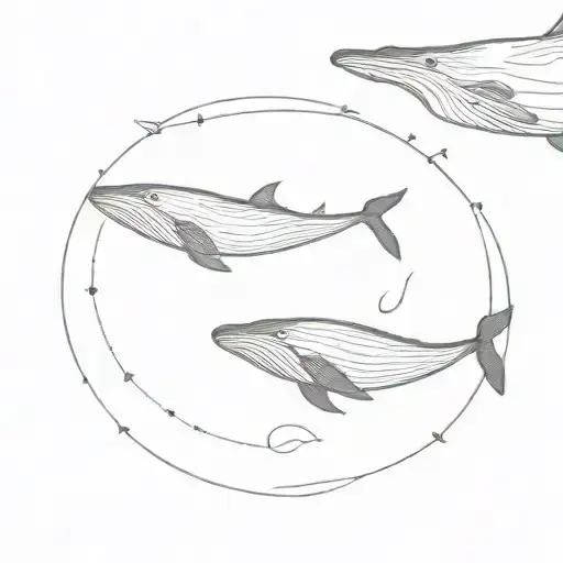 Whale And Glass Fragment Circle