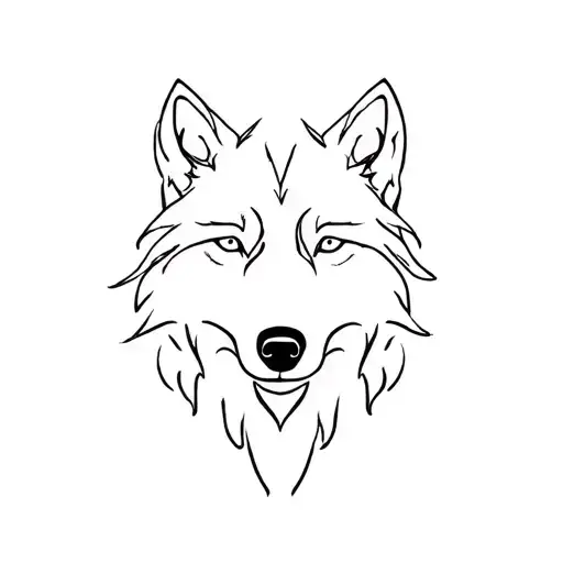 Wolf With Pisces Zodiac Sign