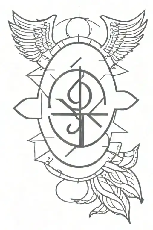 Sun With Angel Devil Number 1 In A Arm Band