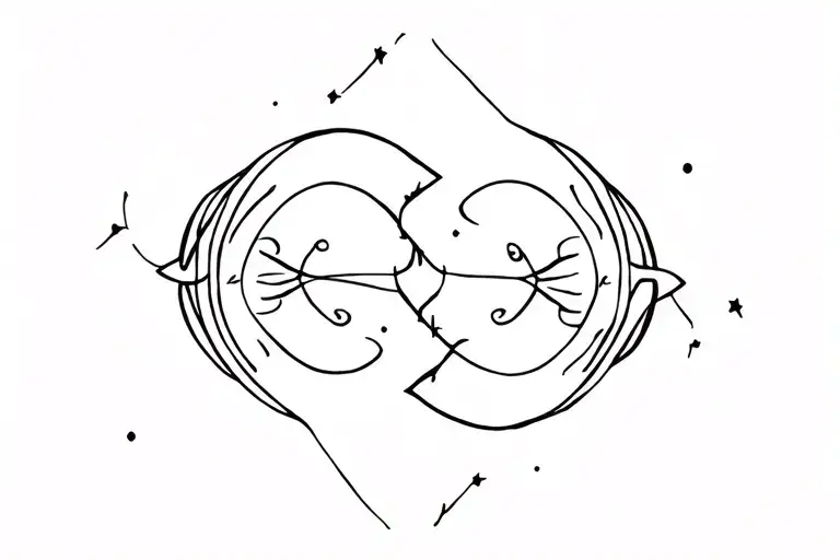 Aquarius And Pisces Constalation Intertwines
