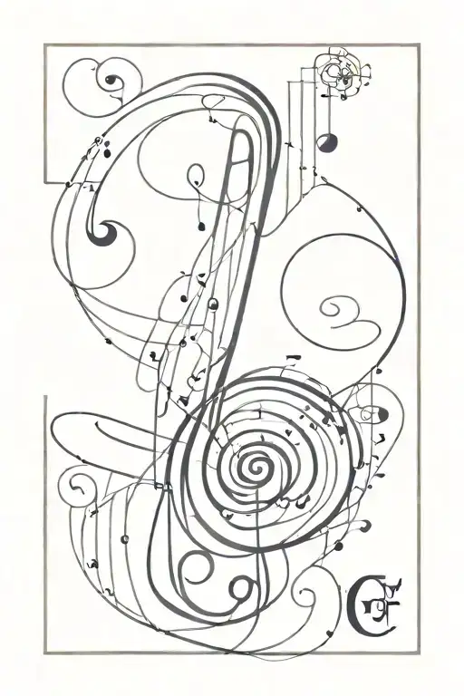 Fibonacci And Music G And F Keys Forming