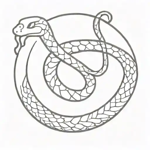 Snake Eating Itself Eating Disorder Awareness Symbol
