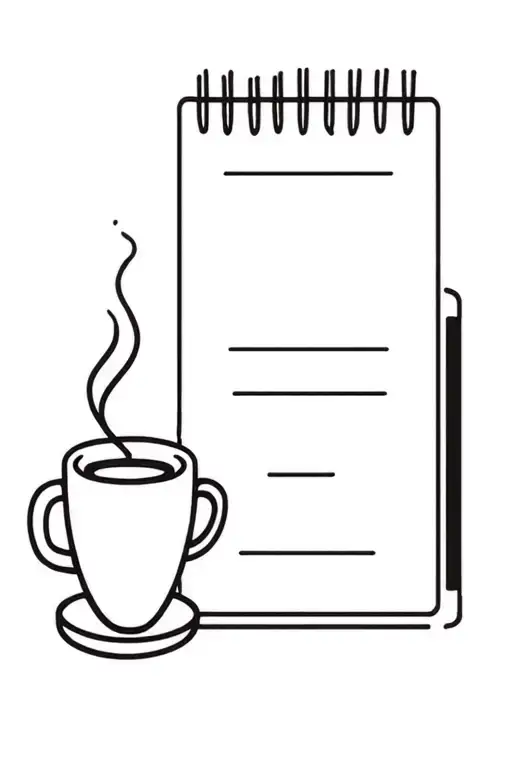 Laptop Or Computer Tattoo With A Cup Of Coffee Cup