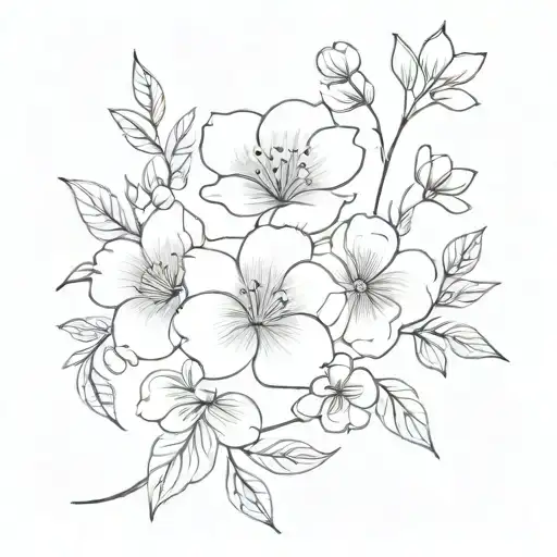 Delicate Minimalist Floral For The Waist