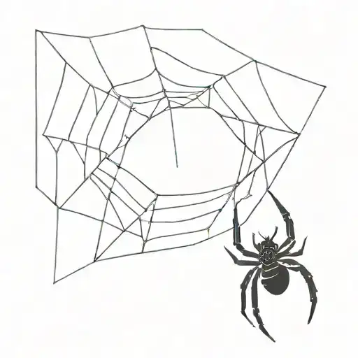 Spider Hanging From Web Upside Down