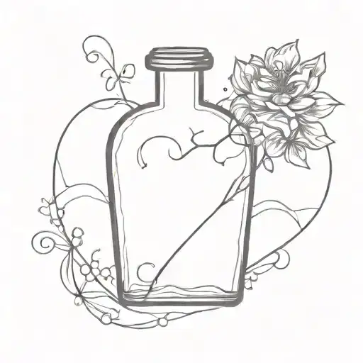 Heart Shaped Bottle Filled