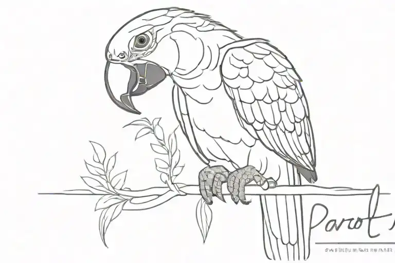 Parrot Name Written