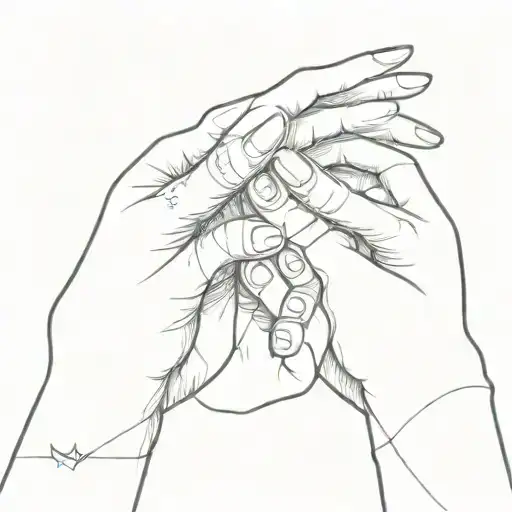 Hands Of God Touching Fingers