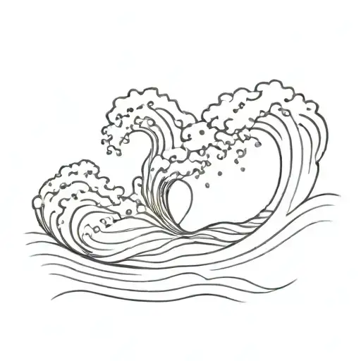 Aggresive Sea Waves Crashing