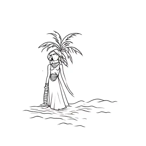Palm Tree Pirate Girl