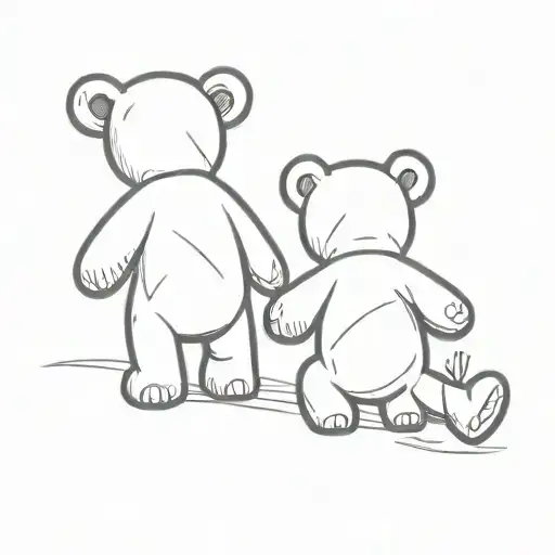Teddy Bears Back To Back