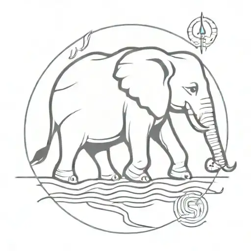 Elephant And Spears & Water'd Heaven