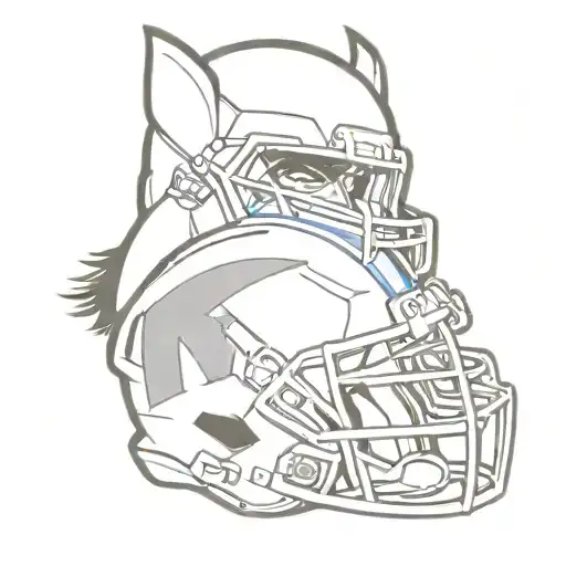 Wolverine Wearing A Michigan Football Helmet