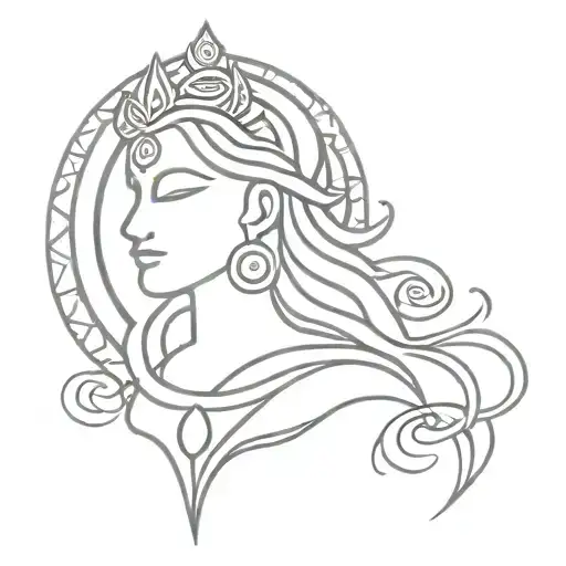 Durga Mata Symbolic
