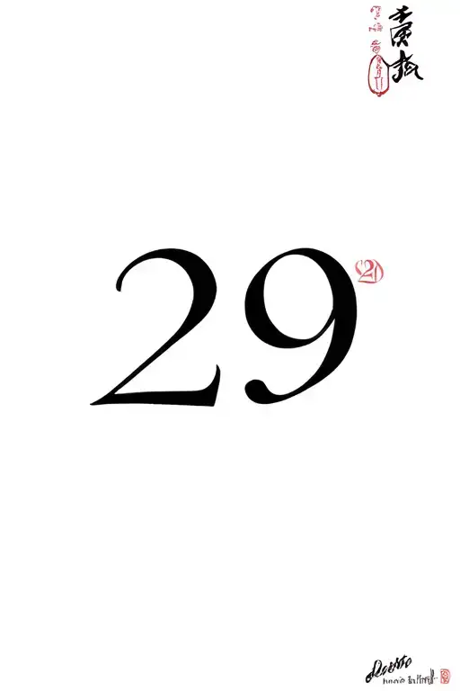 Cover Up Tattoo Of The Number 29 Featuring Japanese Themes