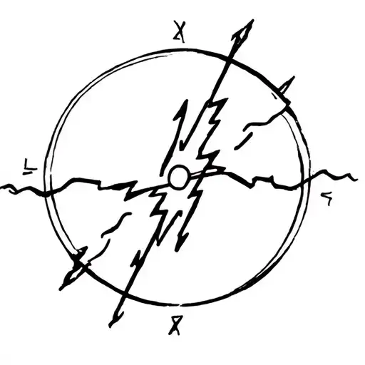 Simple Cursive Time Heals Surrounded By Lightning Strikes