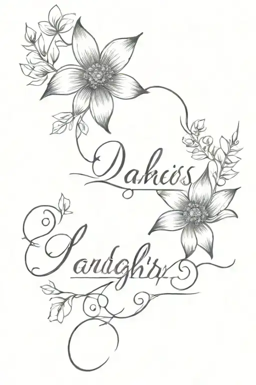 Daughters Names Written