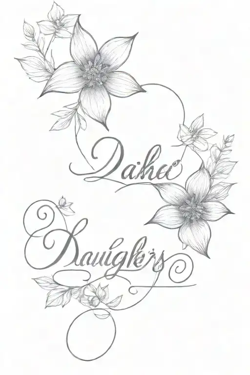 Daughters Names Written