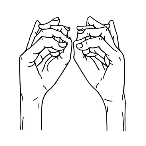 Spaghetti Love Word Confusing Heads Intertwined Hands Matching