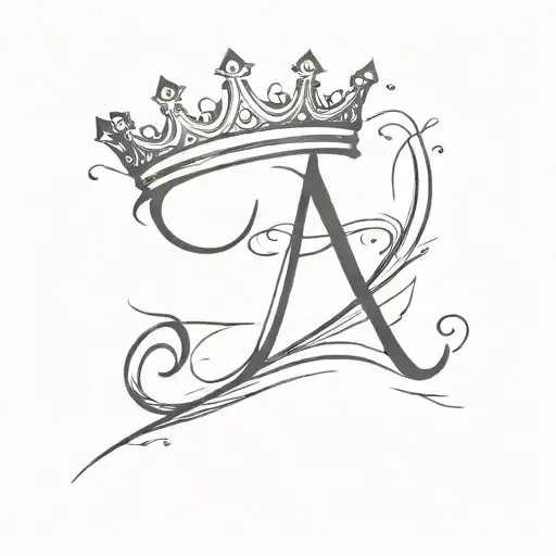 Super Simple Tattoo Of The Letter Of The C With A Crown Above It
