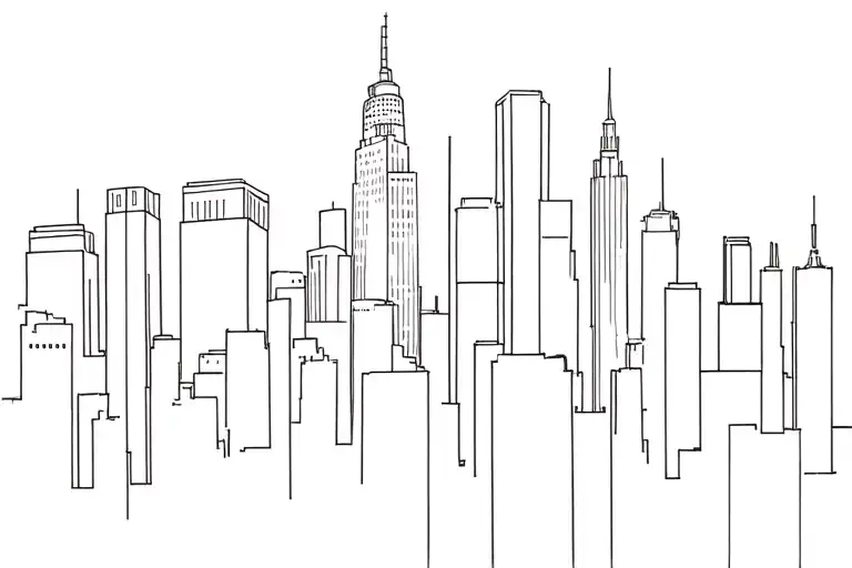 New York City Skyline Pre 911 With Various Non Skyline But Diverse New York Buildings To Show Up