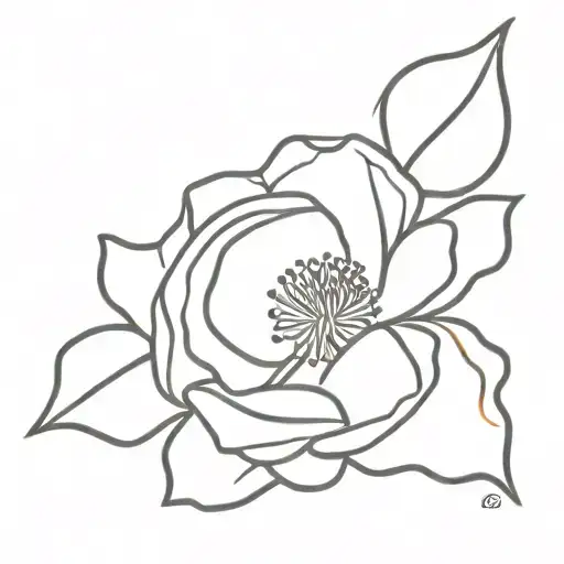 Ironman Triathlon Logo With Poppy Flower