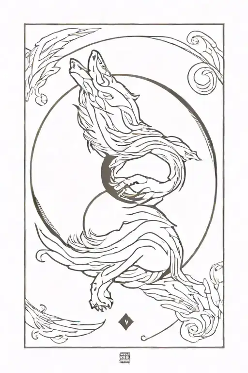 Wolve Shaped Like Ying Yang