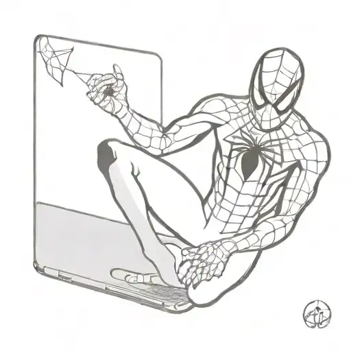 Spiderman And Laptop