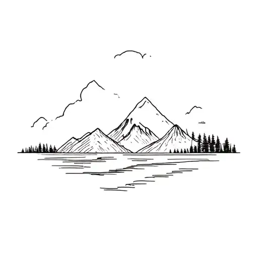 Mountain Valley And A River