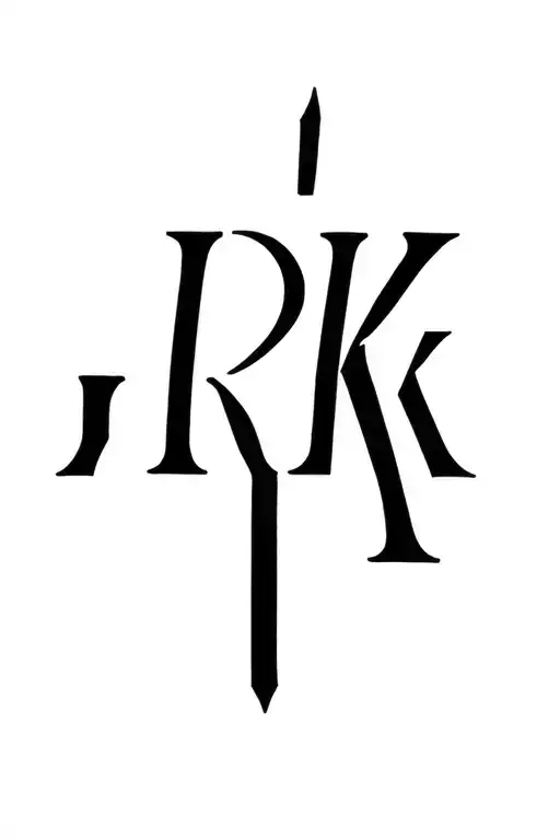 In Big Letters If With The Initials Rk Integrated Under The If