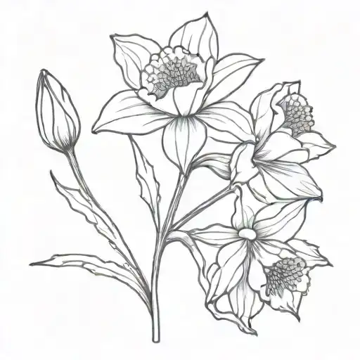Daffodil And Poppy Flower