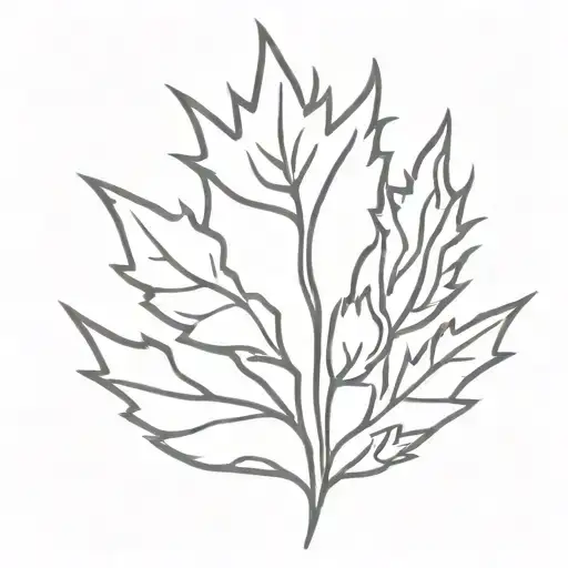 Scottish Thistle And Canadian Maple Leaf