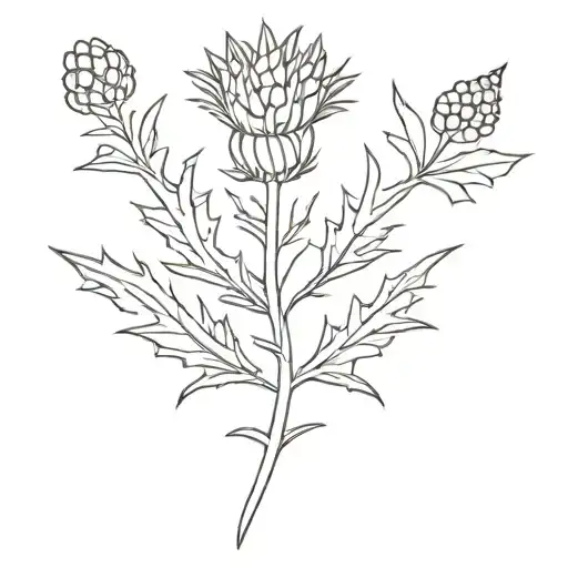 Scottish Thistle And Canadian Maple Leaf