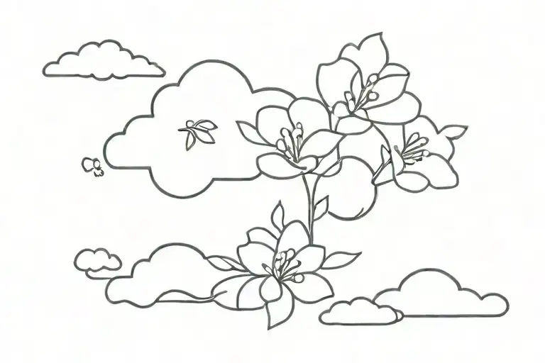 Flowers And Clouds