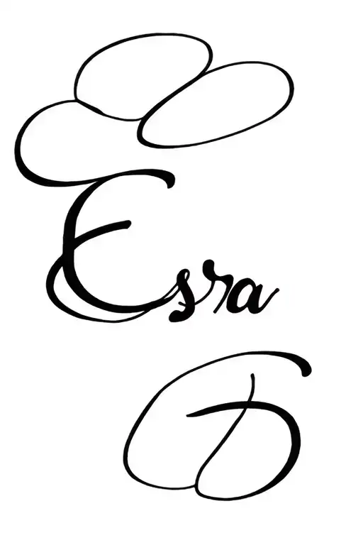 Name Tattoo Fineline Esra