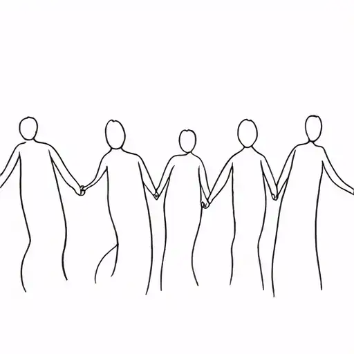 Five People Holding Hands