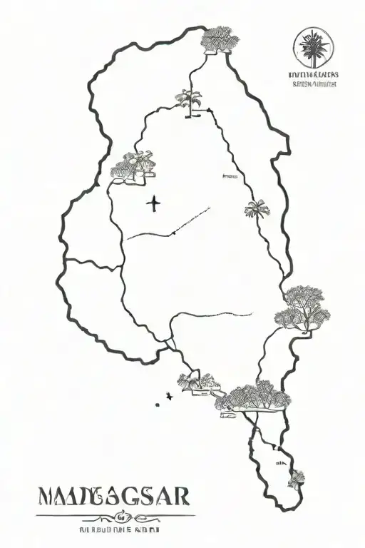 Madagascar Map Symbolizing