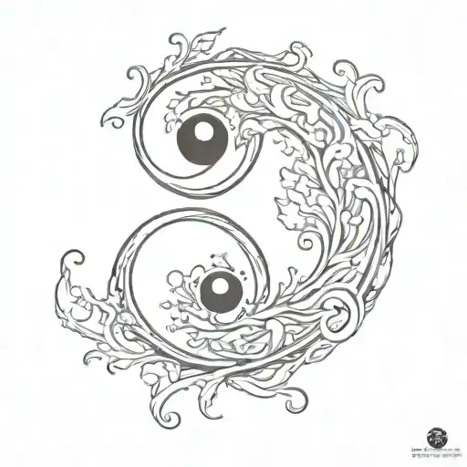 Yin Yang Represented By Oroborus