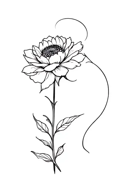 Ghost With A Black Dahlia Flower