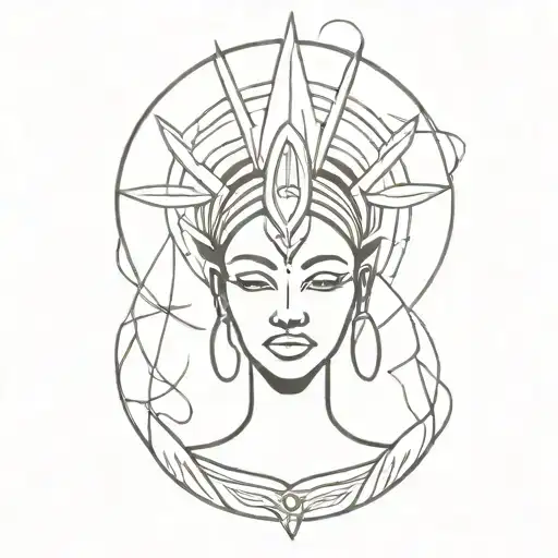 African Goddess Surrounded