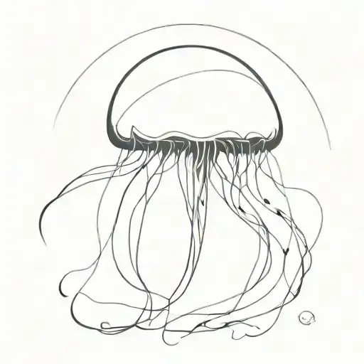 Cyber Sigilism Jellyfish Tattoo Design