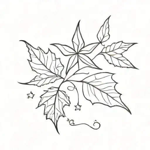 Star And Autumn Leaf