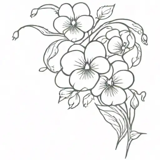 Pansy And Lily Of The Valley Flowers