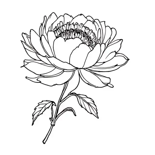 Peony Fine Line Small