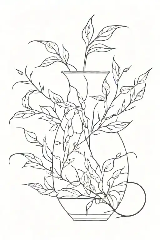 Vase With All Red Plants