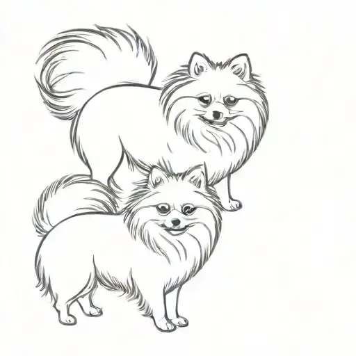 Two Pomeranians