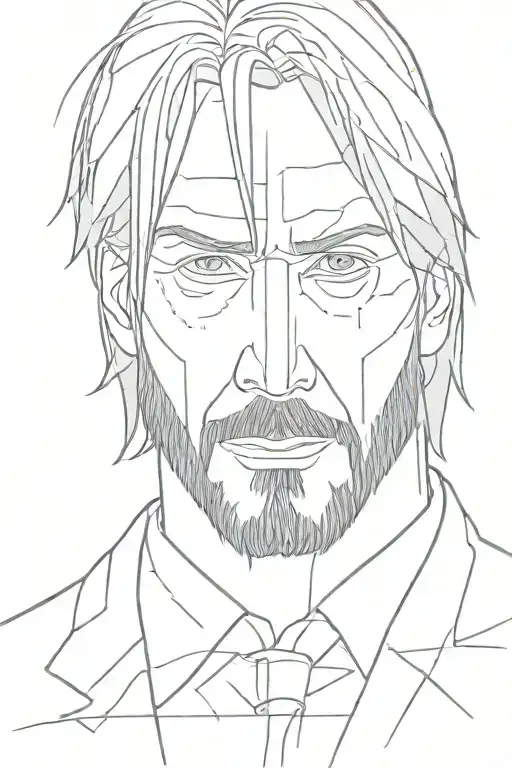 John Wick Face And Pencil