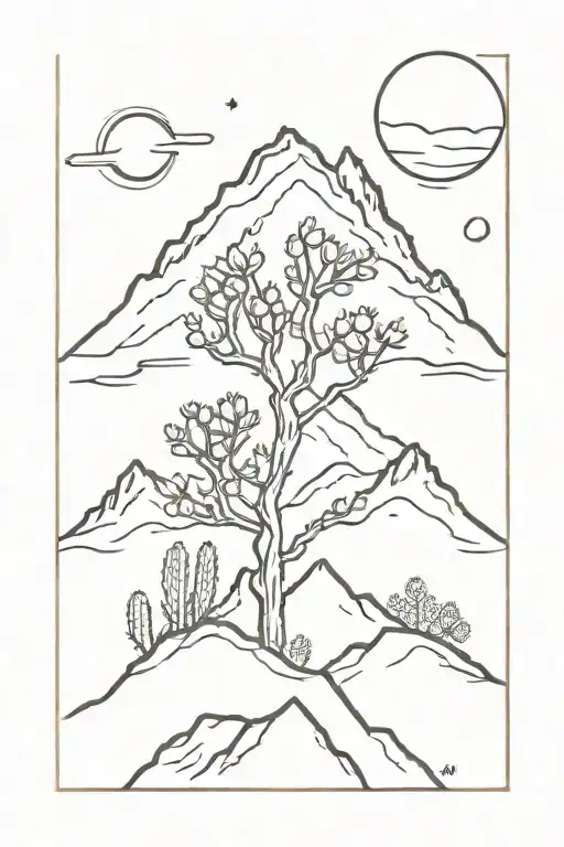 Mountain Cactus Pine Tree