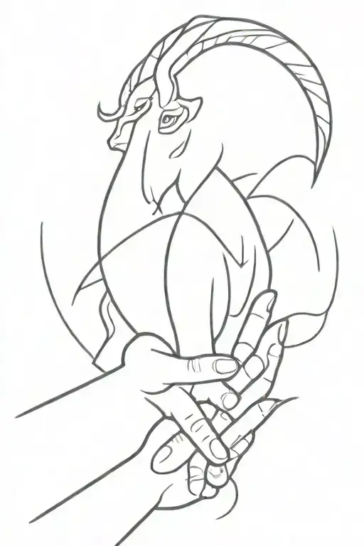 Capricorn Father With Daughter Holding Hands